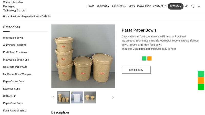 Pasta Paper Bowls