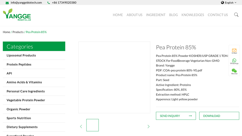 Pea Protein 85%