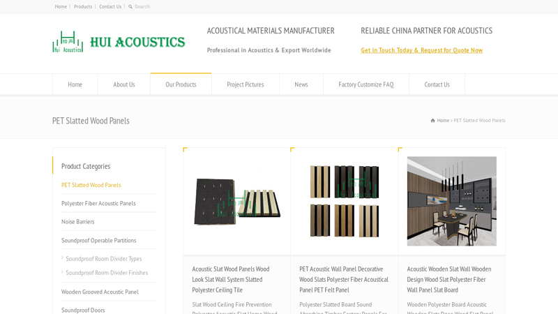 PET Slatted Wood Panels
