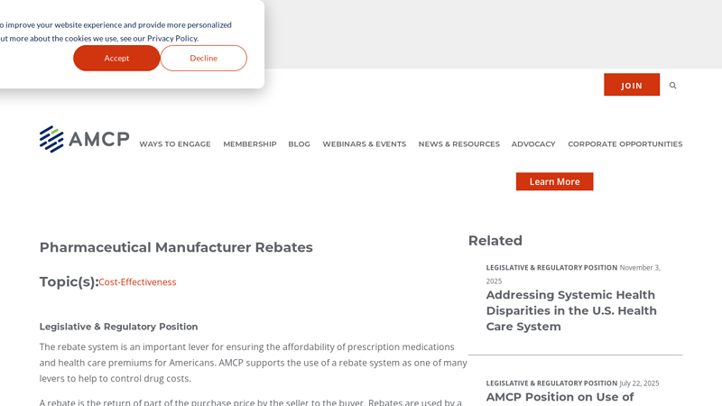 Pharmaceutical Manufacturer Rebates
