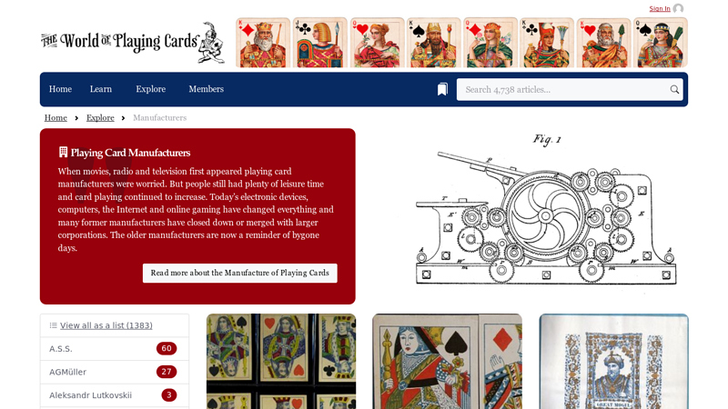 Playing Card Manufacturers