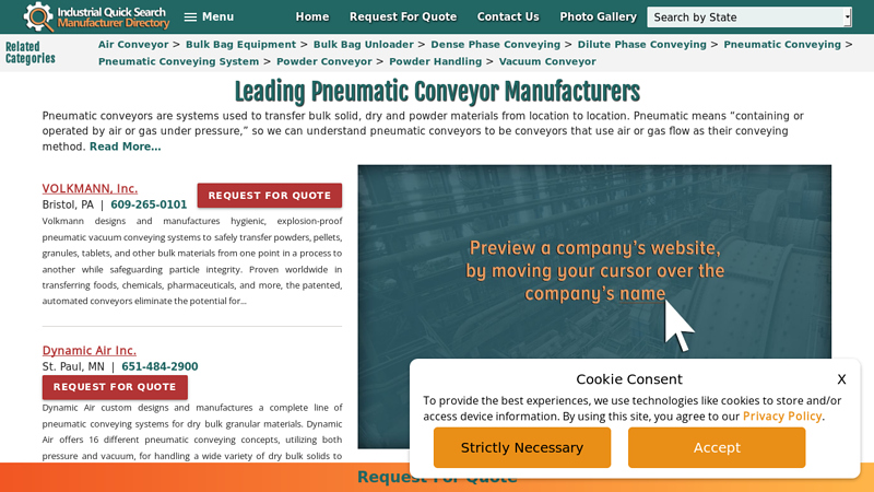 Pneumatic Conveyor Manufacturers