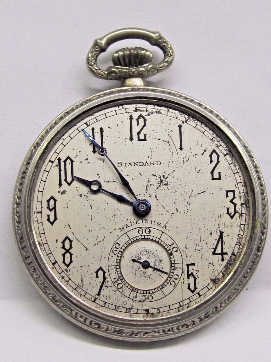 Pocket Watch, Polished Steel, 43 mm
