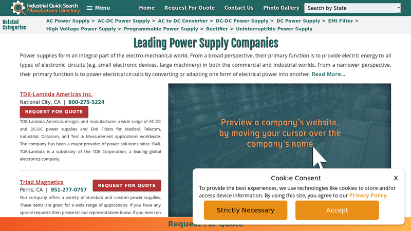 Power Supply Manufacturers