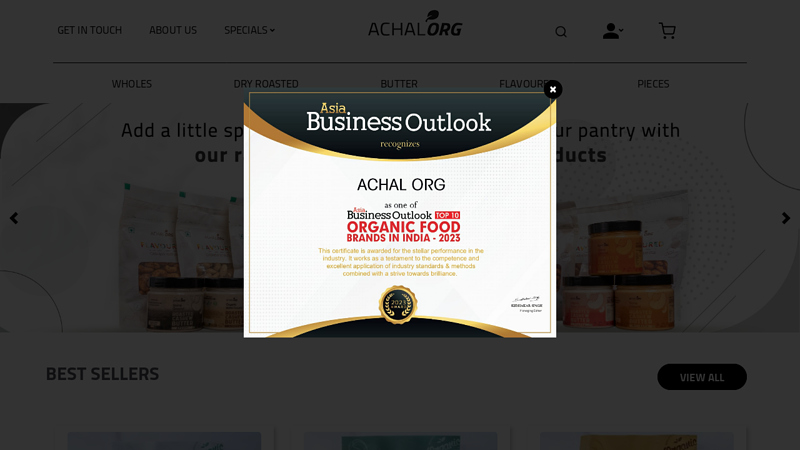 Premium Organic Cashew Nuts I 100% Indian Cashews I AchalOrg