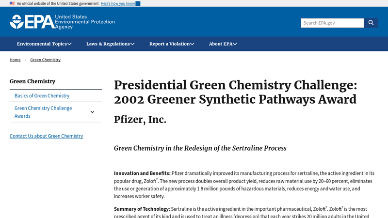Presidential Green Chemistry Challenge