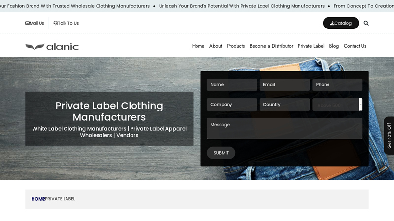 Private Label Clothing Wholesalers