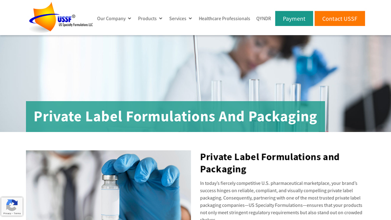 Private Label Formulation and Packaging Services