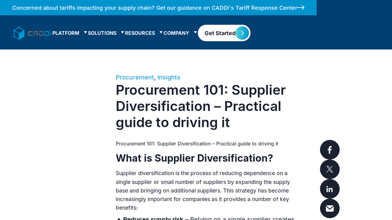 Procurement 101: Supplier Diversification