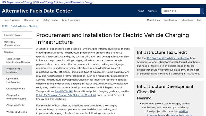 Procurement and Installation for Electric Vehicle Charging ...