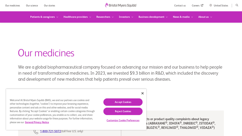 Products and medicines