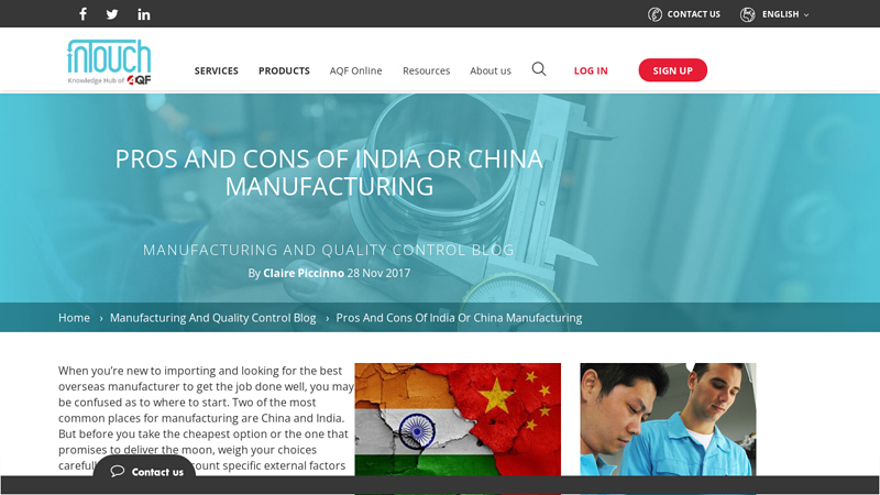 Pros and Cons of India or China Manufacturing