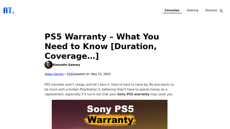 PS5 Warranty