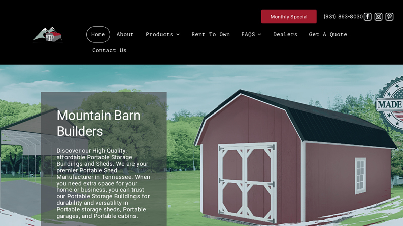 Quality Portable Sheds, Garages, Cabins, Metal Buildings TN