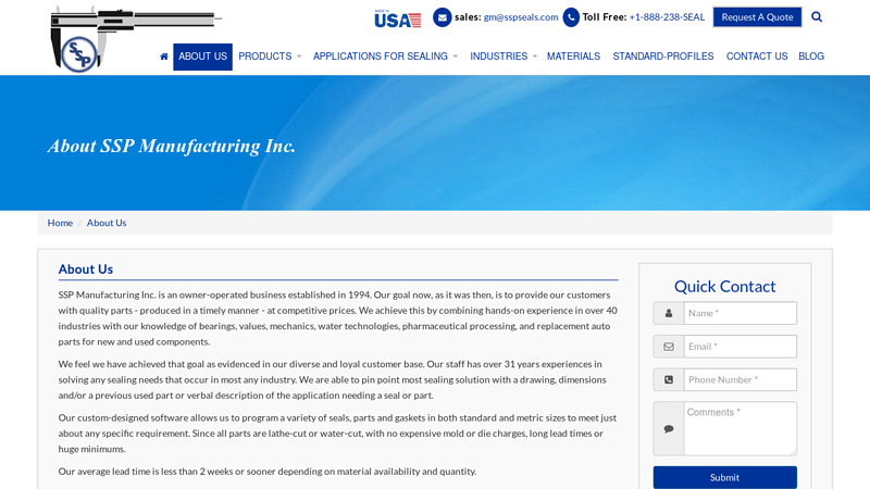Quality Seals, Parts and Gaskets ...