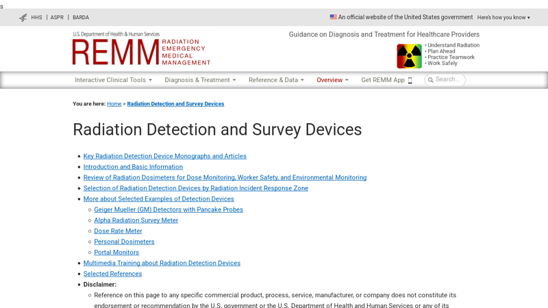 Radiation Detection and Survey Devices
