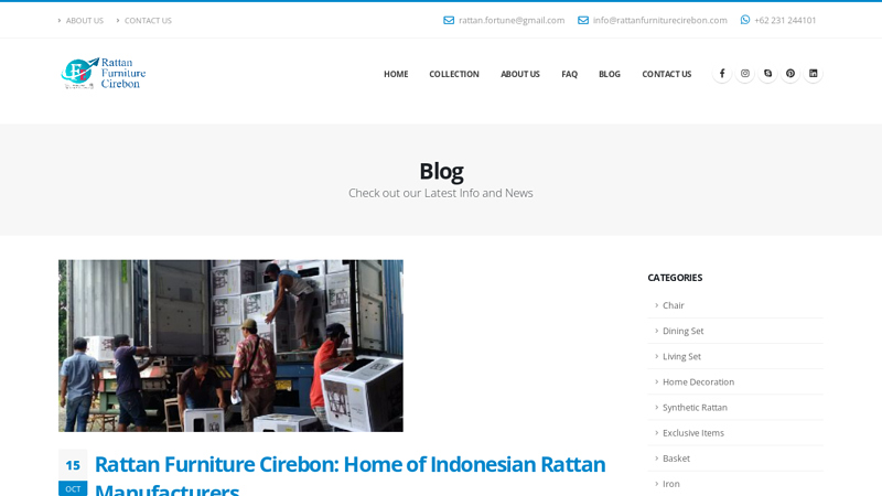 Rattan Furniture Cirebon Of Indonesian Rattan Manufacturers