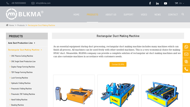 Rectangular Duct Making Machine