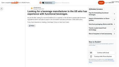 Looking for a beverage manufacturer in the US who has experience ...