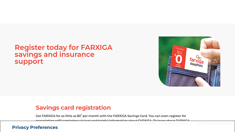 Register for Savings and Insurance Support