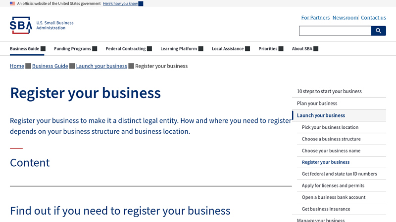 Register your business