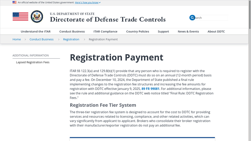 Registration Fee Tier System
