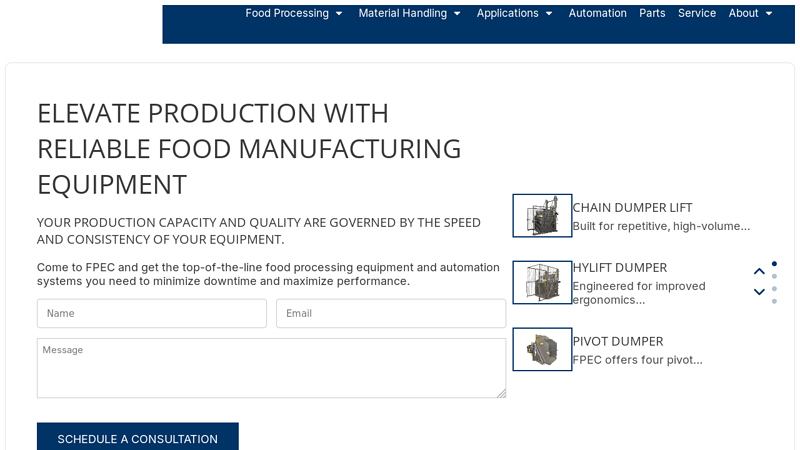 Reliable Food Manufacturing Equipment
