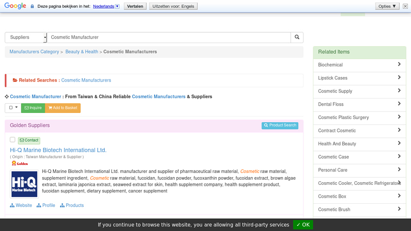 Reliable Taiwan and China Cosmetic Manufacturers