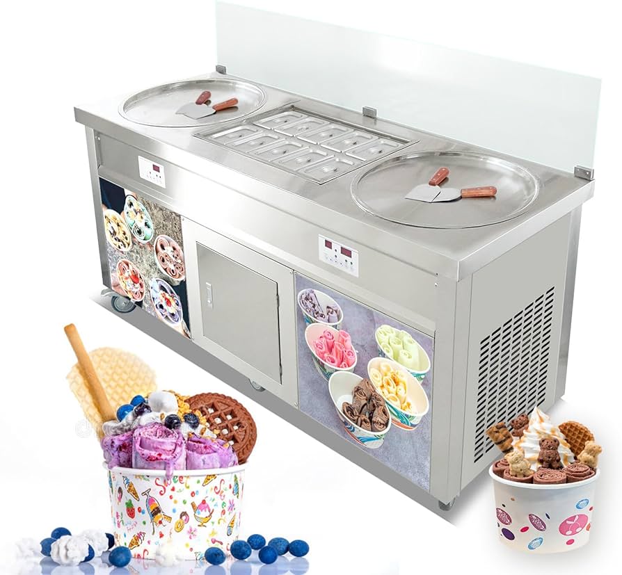 Rolled Ice Cream Machines, Ingredients & Supplies