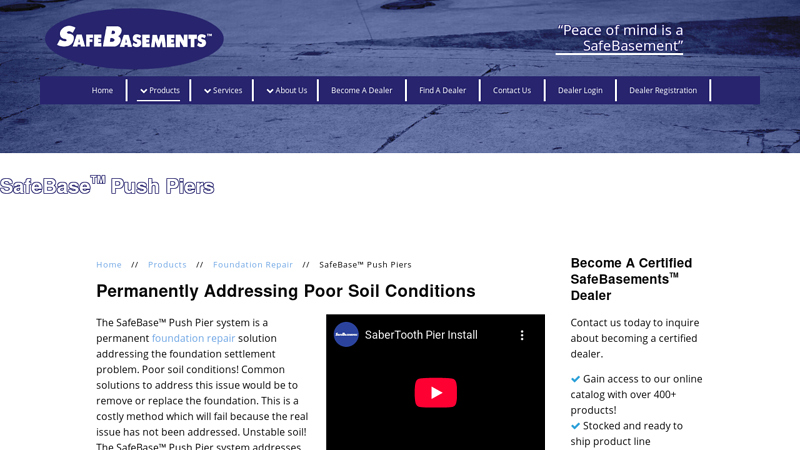 SafeBase™ Push Piers
