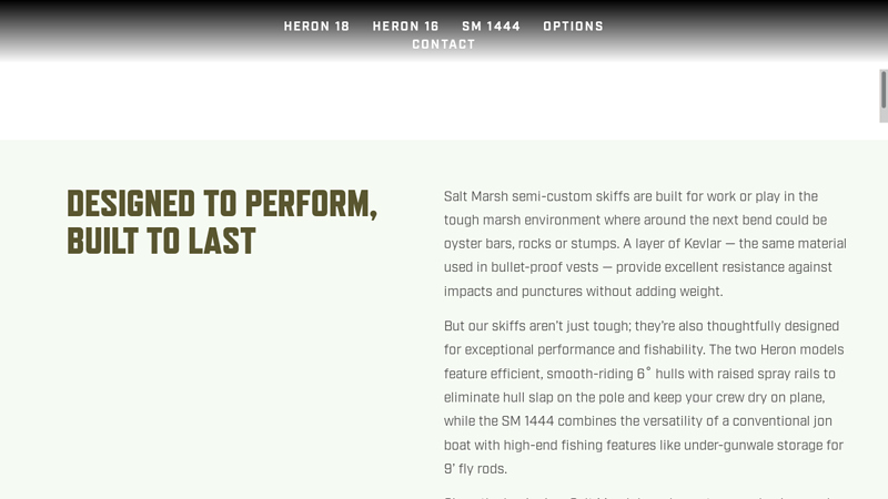 Salt Marsh Kevlar Skiffs