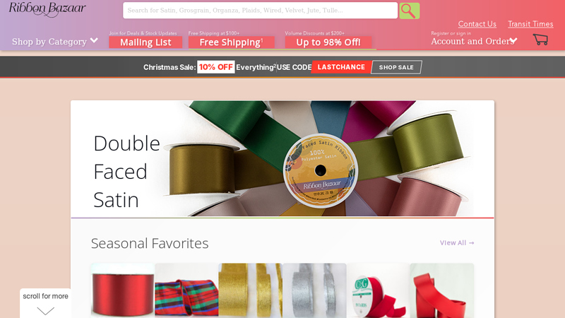 Satin and Grosgrain Ribbons, Laces, Tulle & Much More ...
