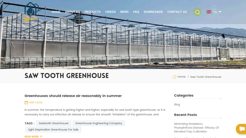 Saw tooth greenhouse