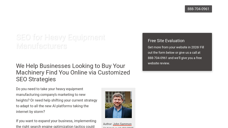 SEO for Heavy Equipment Manufacturers