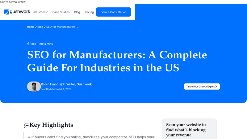 SEO for Manufacturers