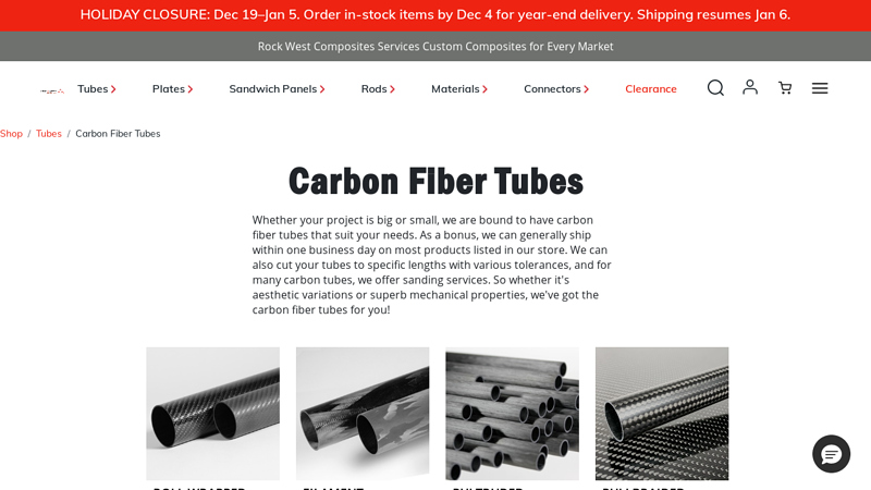 Shop Carbon Fiber Tubes