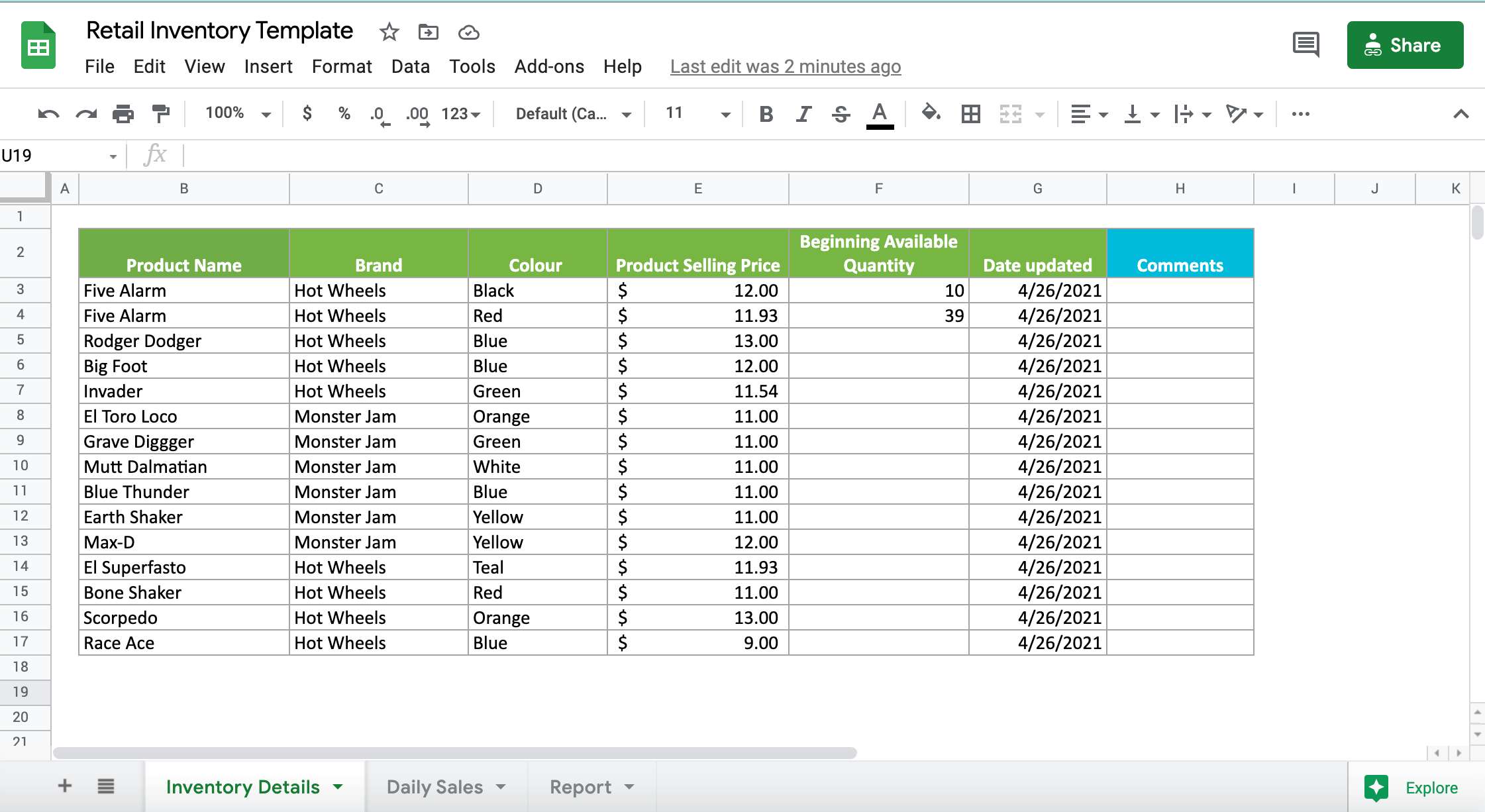 SHOW INVENTORY QTY & PRICE BY EACH SUPPLIER IN ...