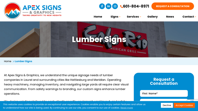 Signs for Lumber Companies