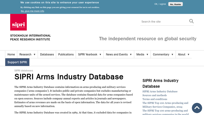 SIPRI Arms Industry Database