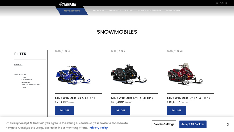 SNOWMOBILE Product Lineup