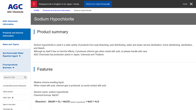 Sodium Hypochlorite
