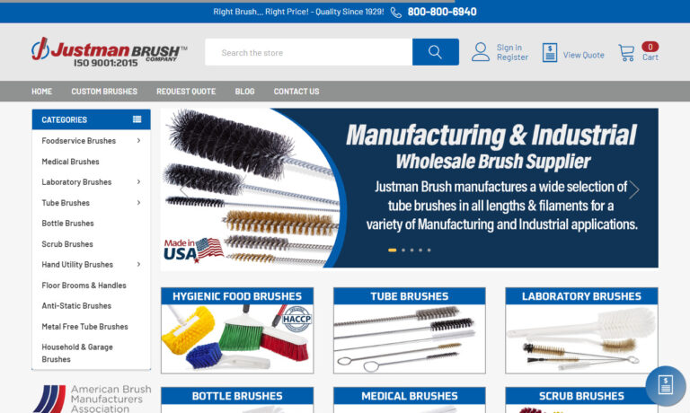 17080-010 justman brush supplier number: j710272