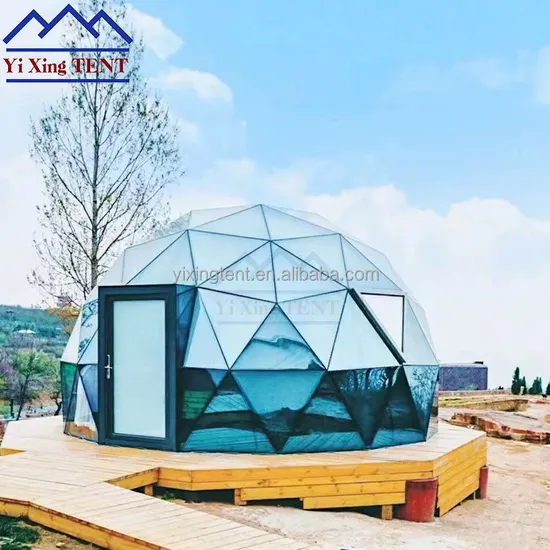 china glass hexagonal tent supplier