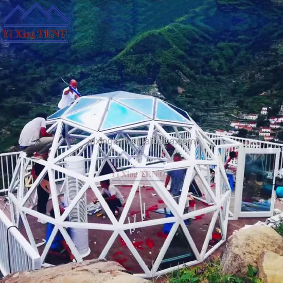 china glass hexagonal tent supplier