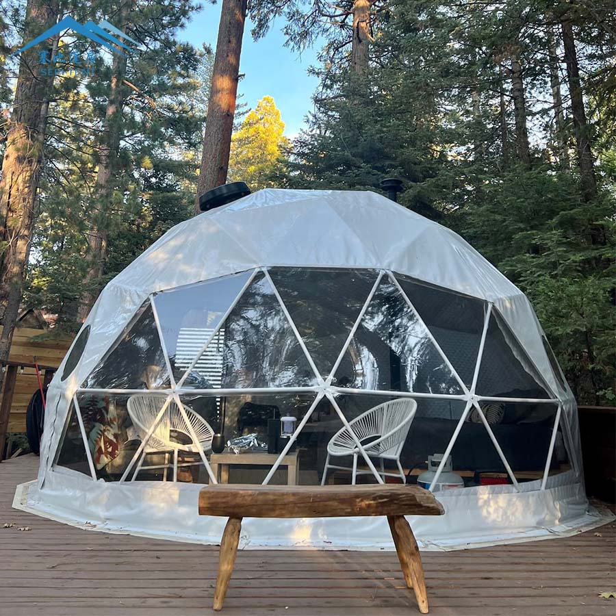 china top glass hexagonal tent supplier