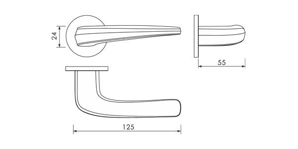 chinese curved lever handle supplier