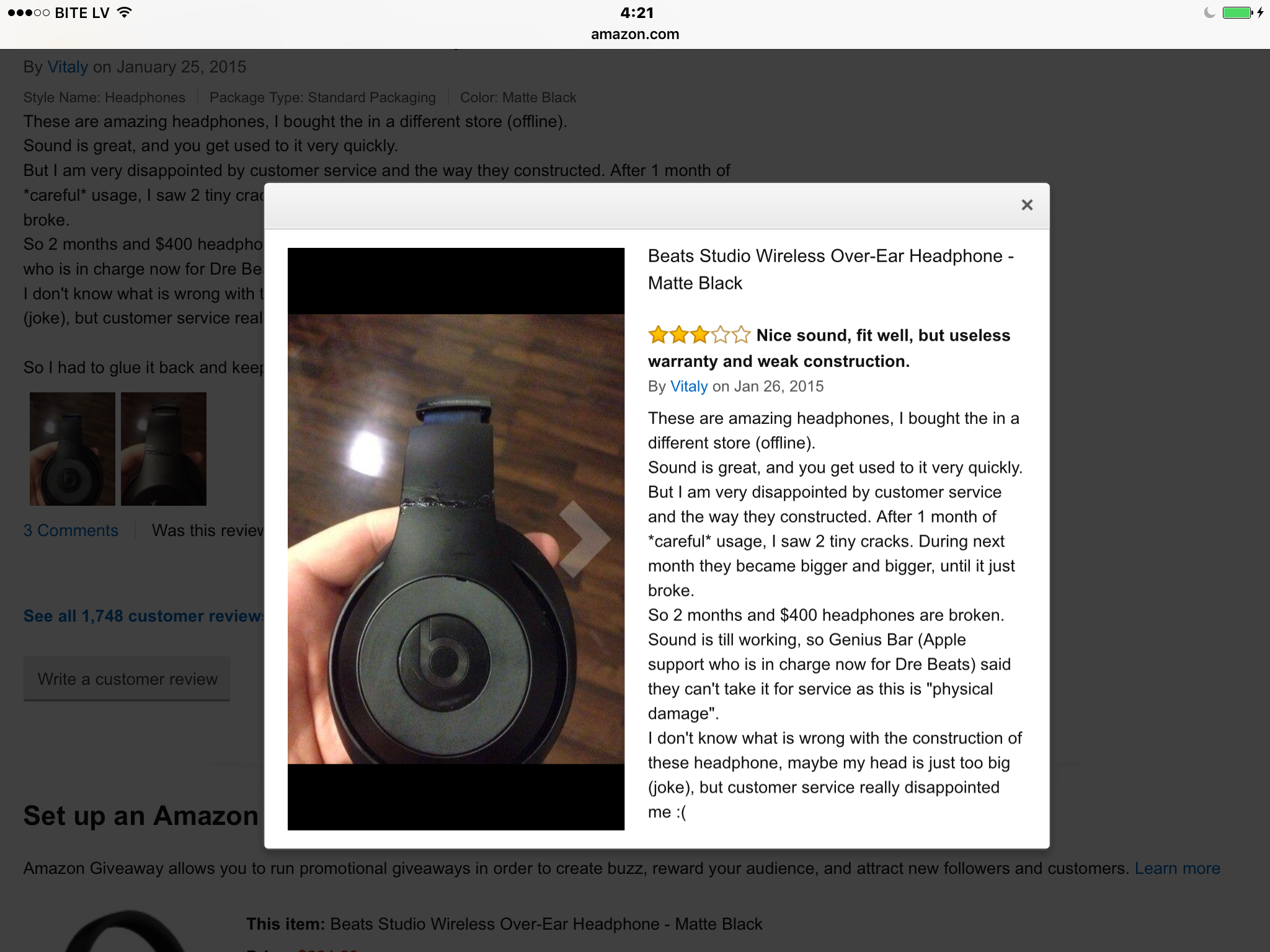 beats manufacturer warranty