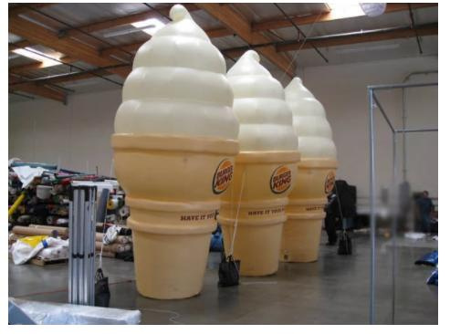 large inflatable ice cream cone decoration supplier