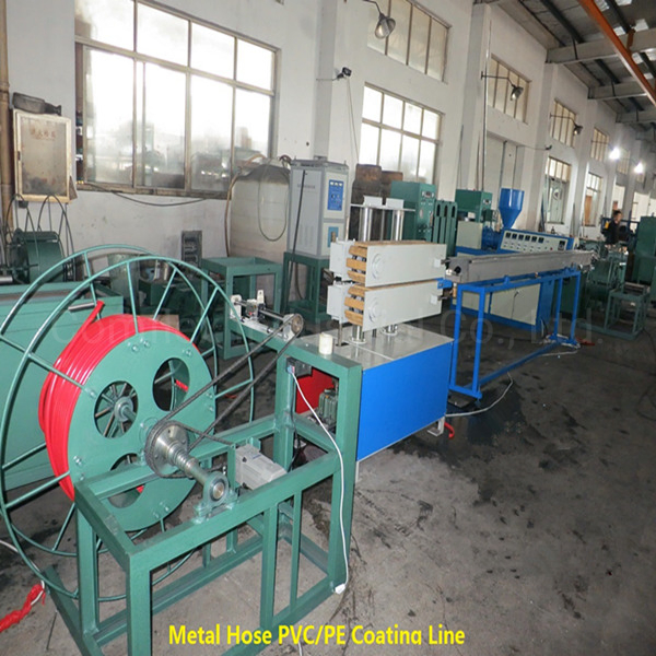 pvc coated flexible metal hose extrusion line supplier
