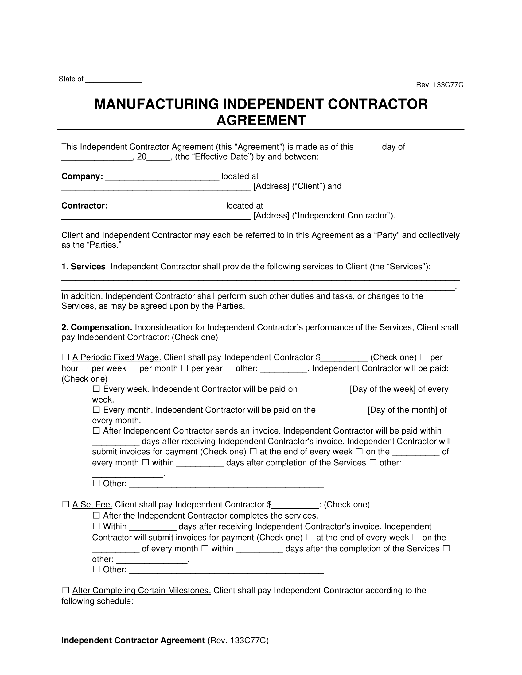 supplier contract template